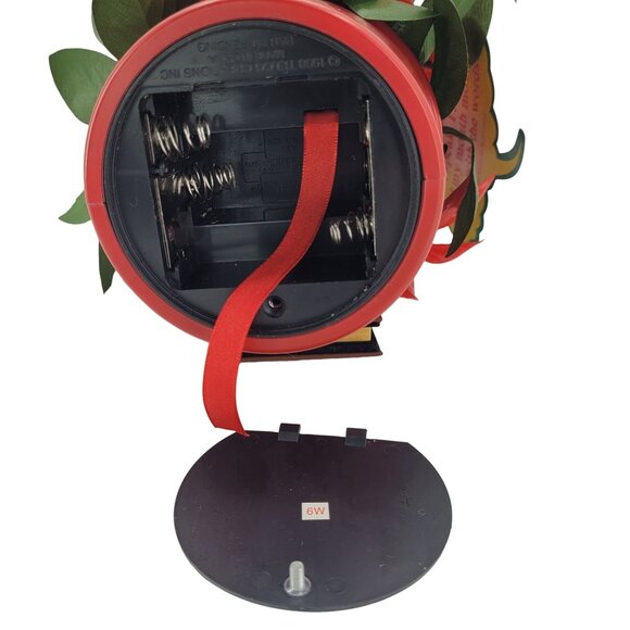 Vintage Talking Red Poinsettia Holiday Fun Telco Motion Activated 1998 - Read - Picture 6 of 9